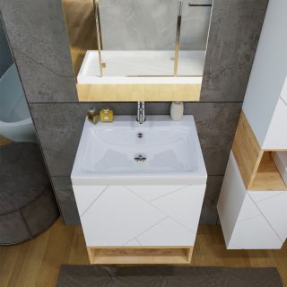 Тумба под раковину Бриклаер Кристалл 4627125415937 50 см белый